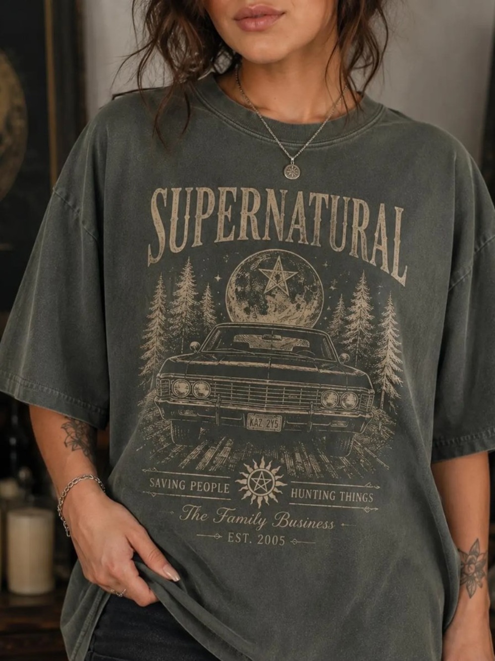 Supernatural Graphic Tee for Woman - Washed Pepper